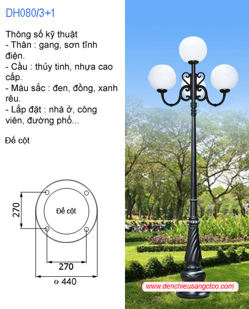 ĐÈN CHIẾU SÁNG, CÁP ĐIỆN, TRỤ ĐÈN