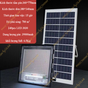 Đèn pha Led năng lượng Mặt Trời 300W JD 7300