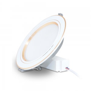 Đèn LED Âm trần Downlight 90/7W Viền Vàng