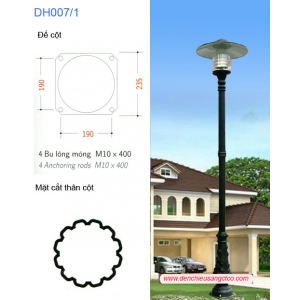 Cột đèn trang trí sân vườn CTG-Bamboo